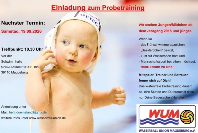 Wir suchen die Wasserballer von morgen