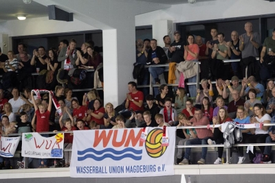 Herren Wasserball – DSV Supercup 2024; Wasserball Leckerbissen WASPO98 Hannover gegen Sandau 04 in der Magdeburger Dynamo Schwimmhalle