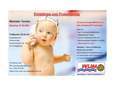Probetraining Jahrgang 2017 und jünger